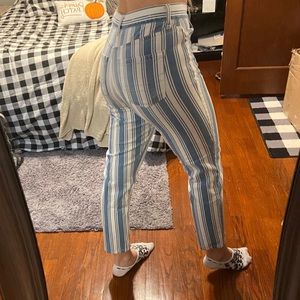 American Eagle Striped Mom Jeans
